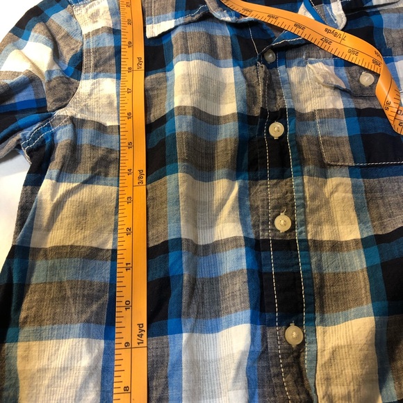 Osh Kosh plaid button down long sleeve boys size 14 - Picture 7 of 8